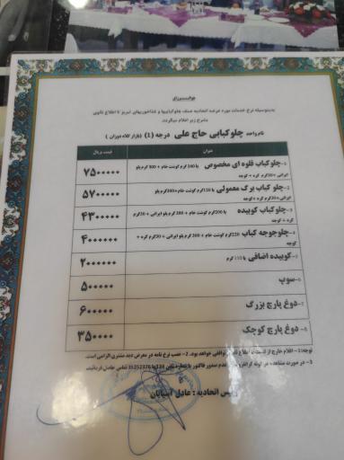 عکس چلوکبابی حاج علی