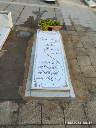 عکس مزار مرضیه فرزانه