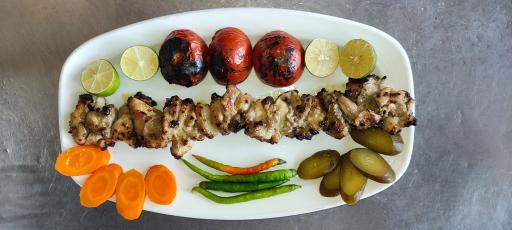 عکس چلو کباب برگ سبز