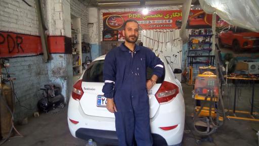 عکس صافکاری pdr و رنگ آمیزی خودرو کیان