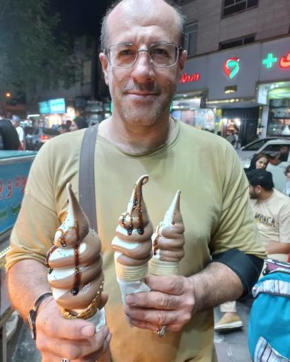 عکس ابمیوه و بستنی سیب سبز