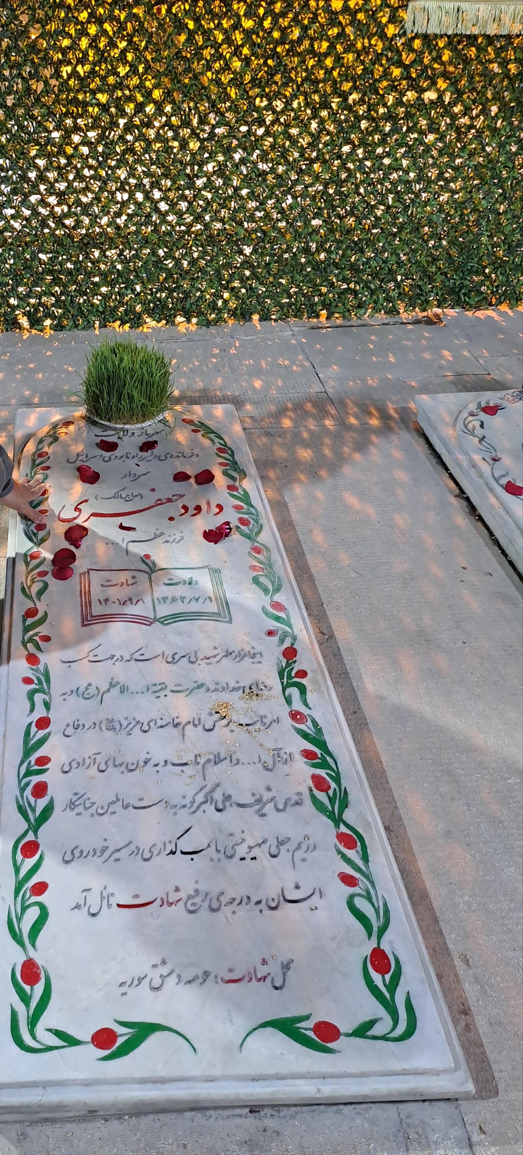 عکس مزار شهید داود جعفری