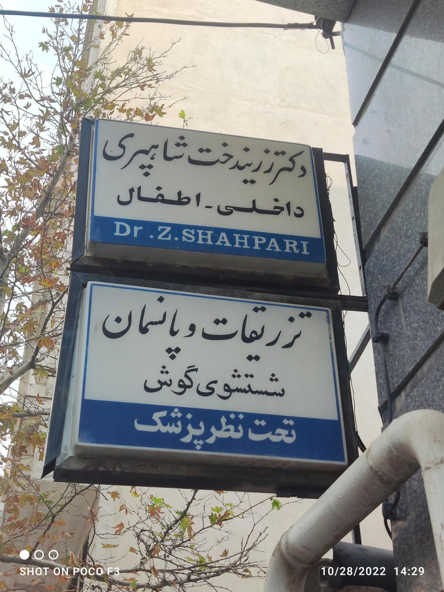 عکس دکتر زریندخت شاهپری