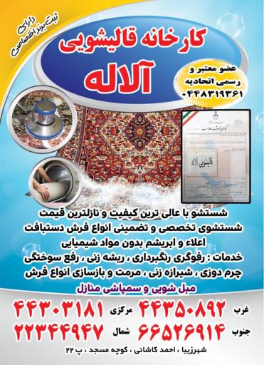 عکس قالیشویی و رفوگری آلاله