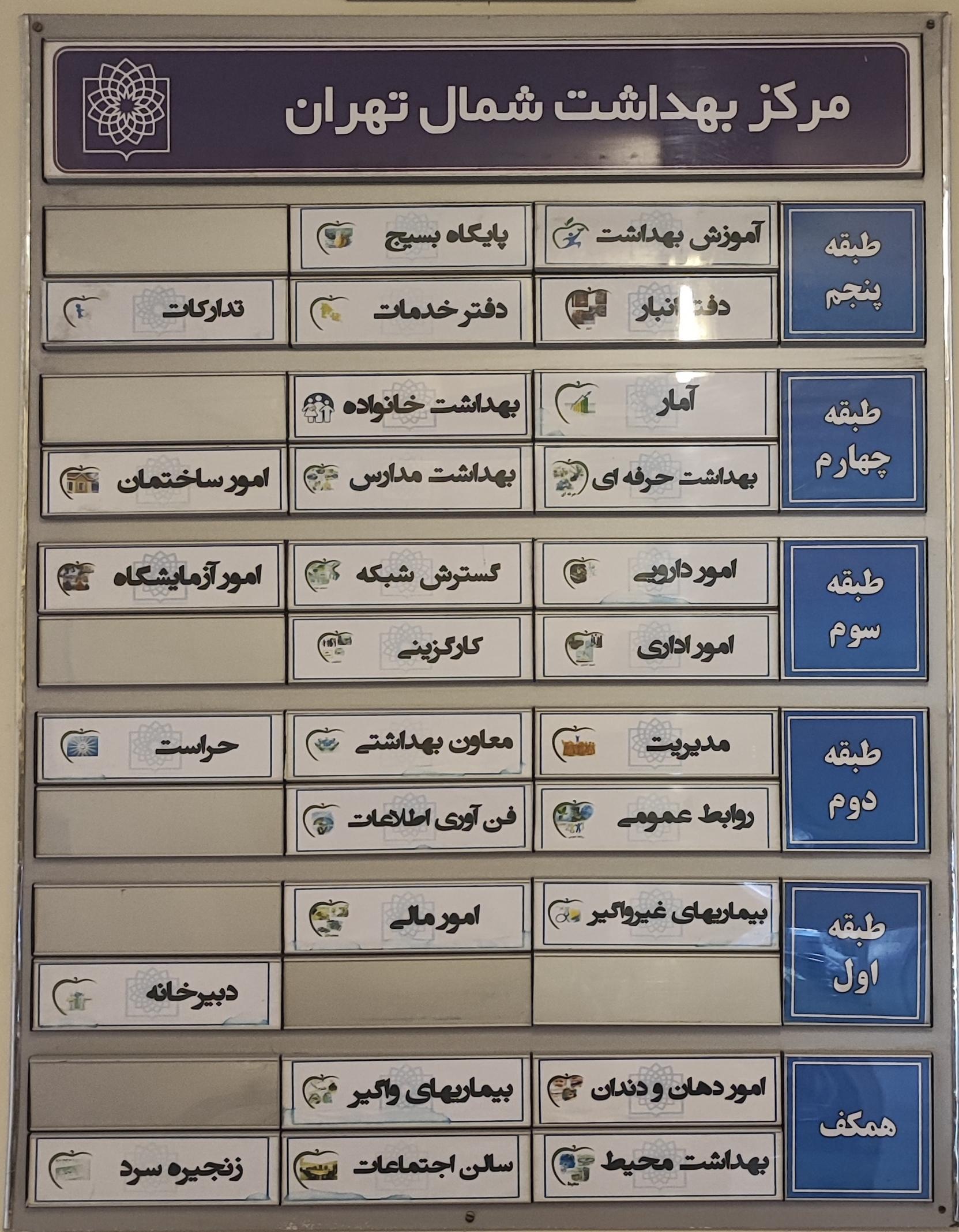 عکس مرکز بهداشت شمال تهران
