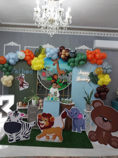 عکس تم تولدی و بادکنک آرایی و گل آرایی حیدری