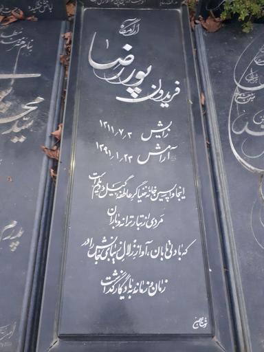 عکس مزار فریدون پوررضا
