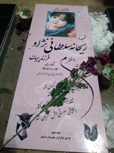 عکس مزار شهیده ریحانه سلطانی نژاد