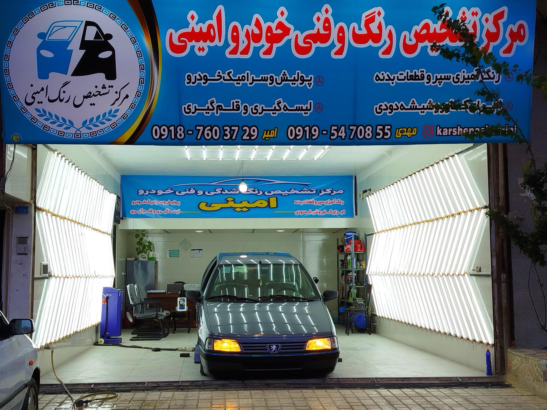 عکس تشخیص رنگ خودرو امینی