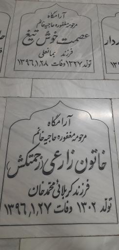 عکس مزار حاجیه خانم خاتون زارعی( زحمتکش) 