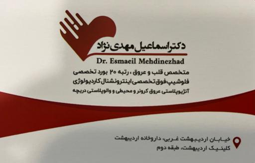 عکس دکتر اسماعیل مهدی نژاد فوق تخصص قلب و عروق