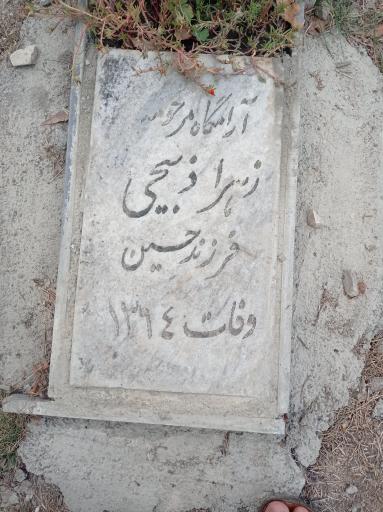 عکس مزار زهرا ذبیحی