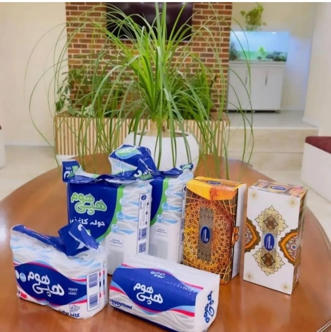 عکس تولیدی دستمال کاغذی هپی هوم