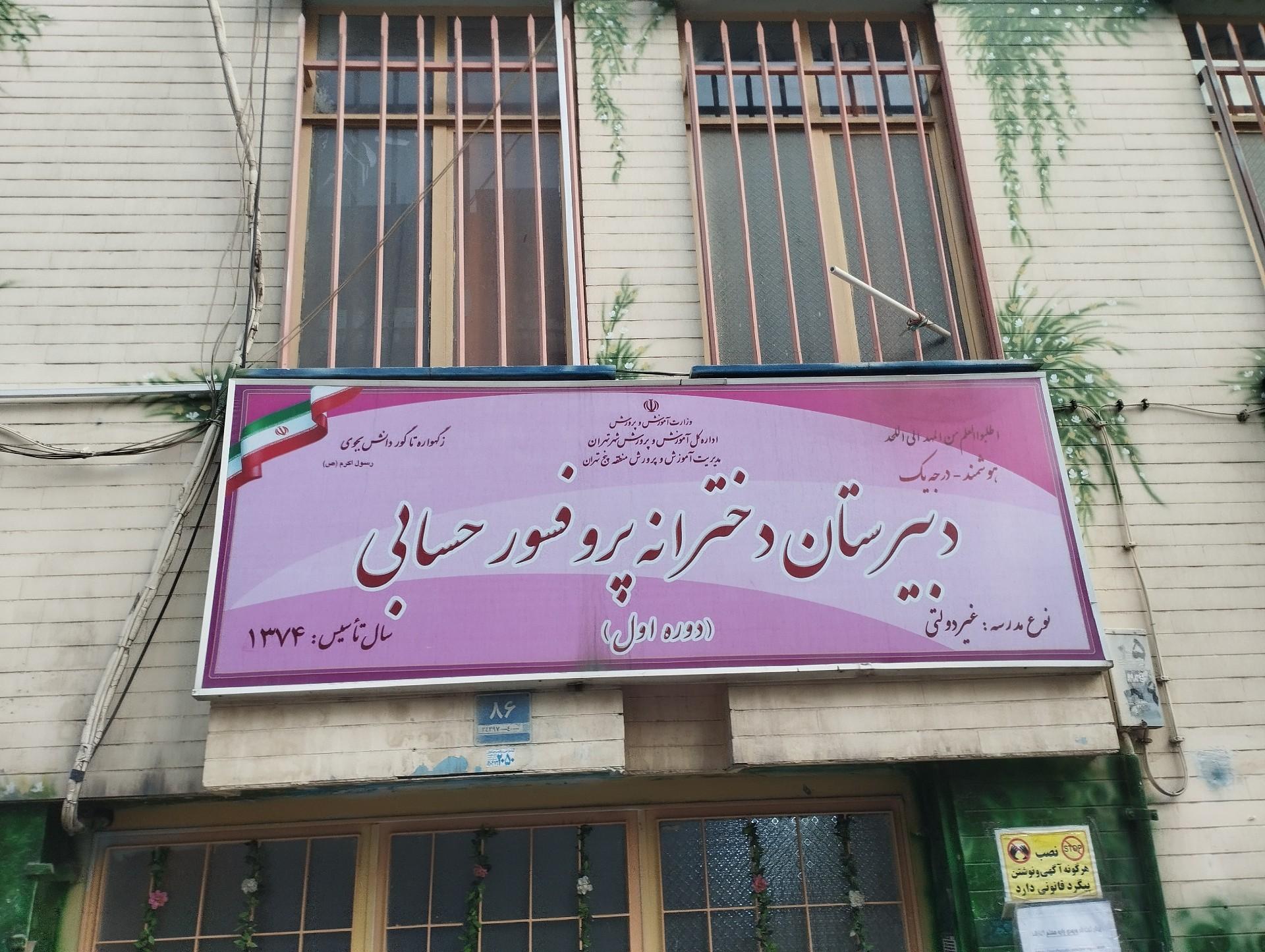 عکس دبیرستان دخترانه پروفسور حسابی دوره اول