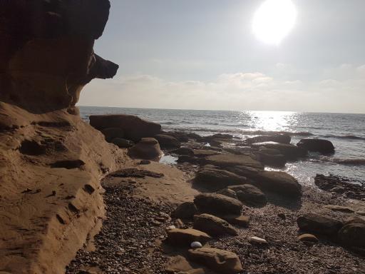 عکس ساحل صخره ای بندر امام حسن