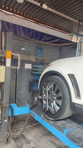 عکس جلوبندی و تنظیم فرمان با دستگاه هیوکیا