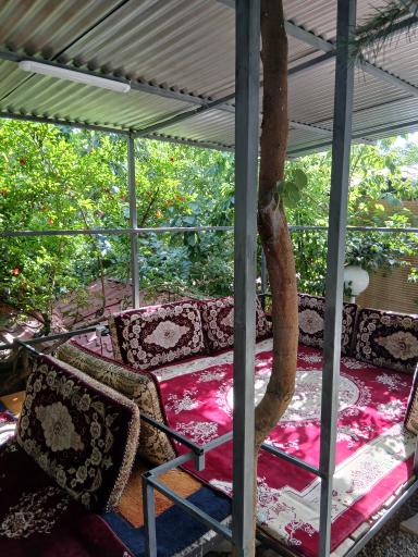 عکس باغچه رستوران فانوس 