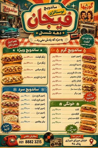 عکس ساندویچ فیجان