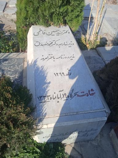 عکس مزار دکتر سید حسین فاطمی