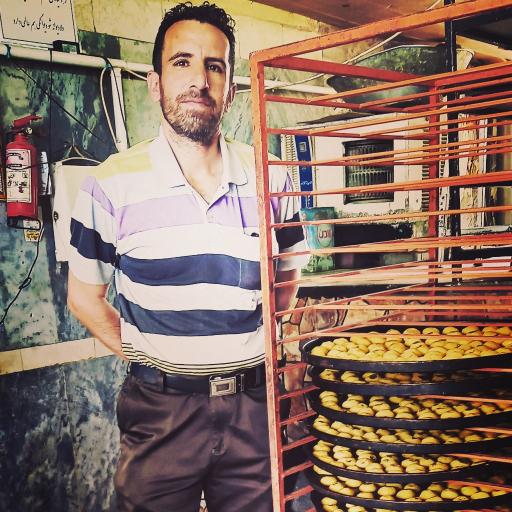 عکس کارگاه نان برنجی محمد رحمتی