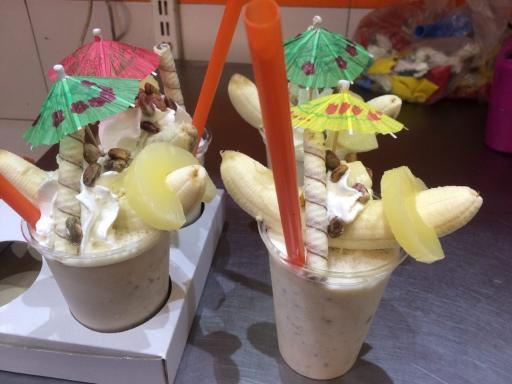 عکس بستنی و آبمیوه آناناس