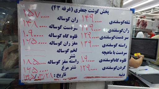 عکس سالن مواد پروتئینی گوشت دام