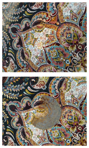 عکس رفوگری فرش مکاری رستمی