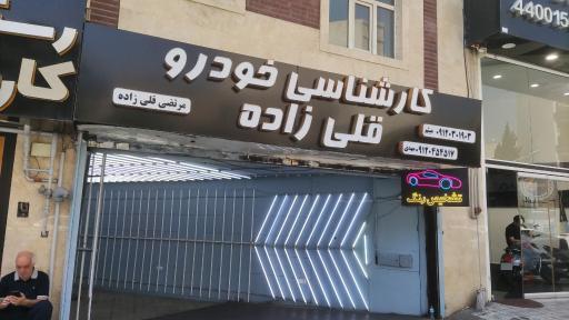 عکس کارشناسی و تشخیص رنگ خودرو قلی زاده