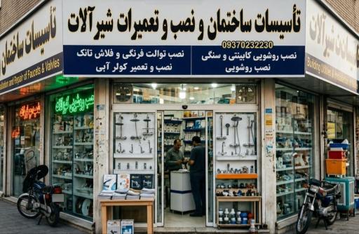 عکس نصب و تعمیر شیرالات باقری