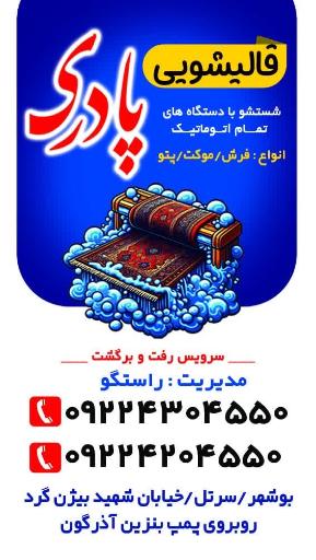 عکس قالیشویی و مبل شویی پادری