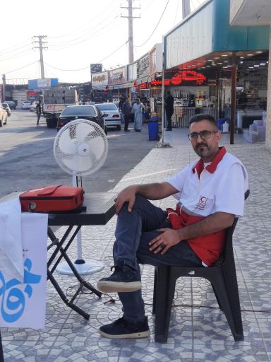 عکس پایگاه نوروزی هلال احمر شهرستان کارون