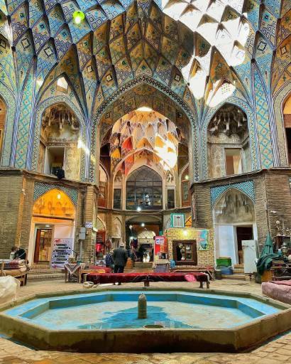 عکس ورودی بازار بزرگ و بازار سنتی کاشان