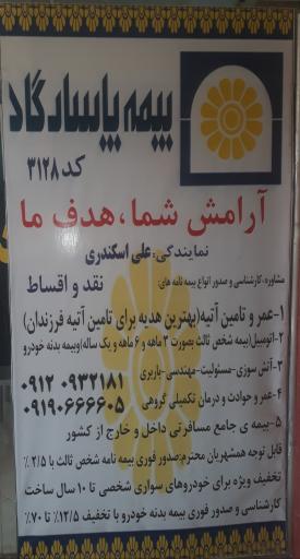 بیمه پاسارگادنمایندگی اسکندری کد 3128