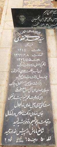 عکس مزار شهید والا مقام سید مهدی نقوی