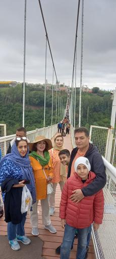 عکس پل معلق چوبی