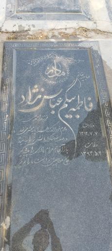 عکس مزار فاطمه عباس نژاد