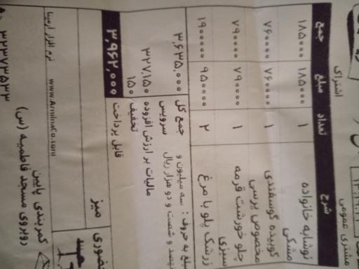 عکس رستوران آریا تین