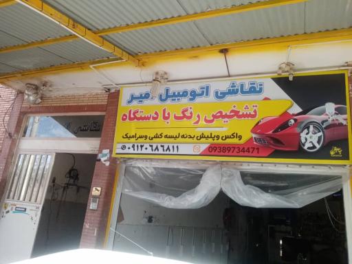 عکس تشخیص رنگ و نقاشی اتومبیل امیر