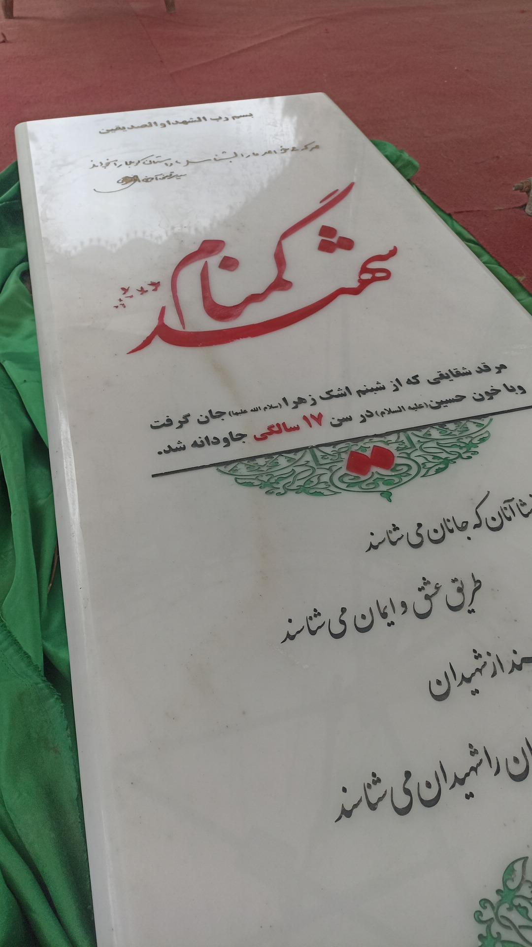 عکس مزار شهید گمنام دانشگاه هنر اسلامی تبریز 