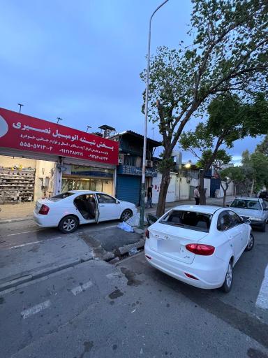 عکس پخش شیشه اتومبیل نصیری 