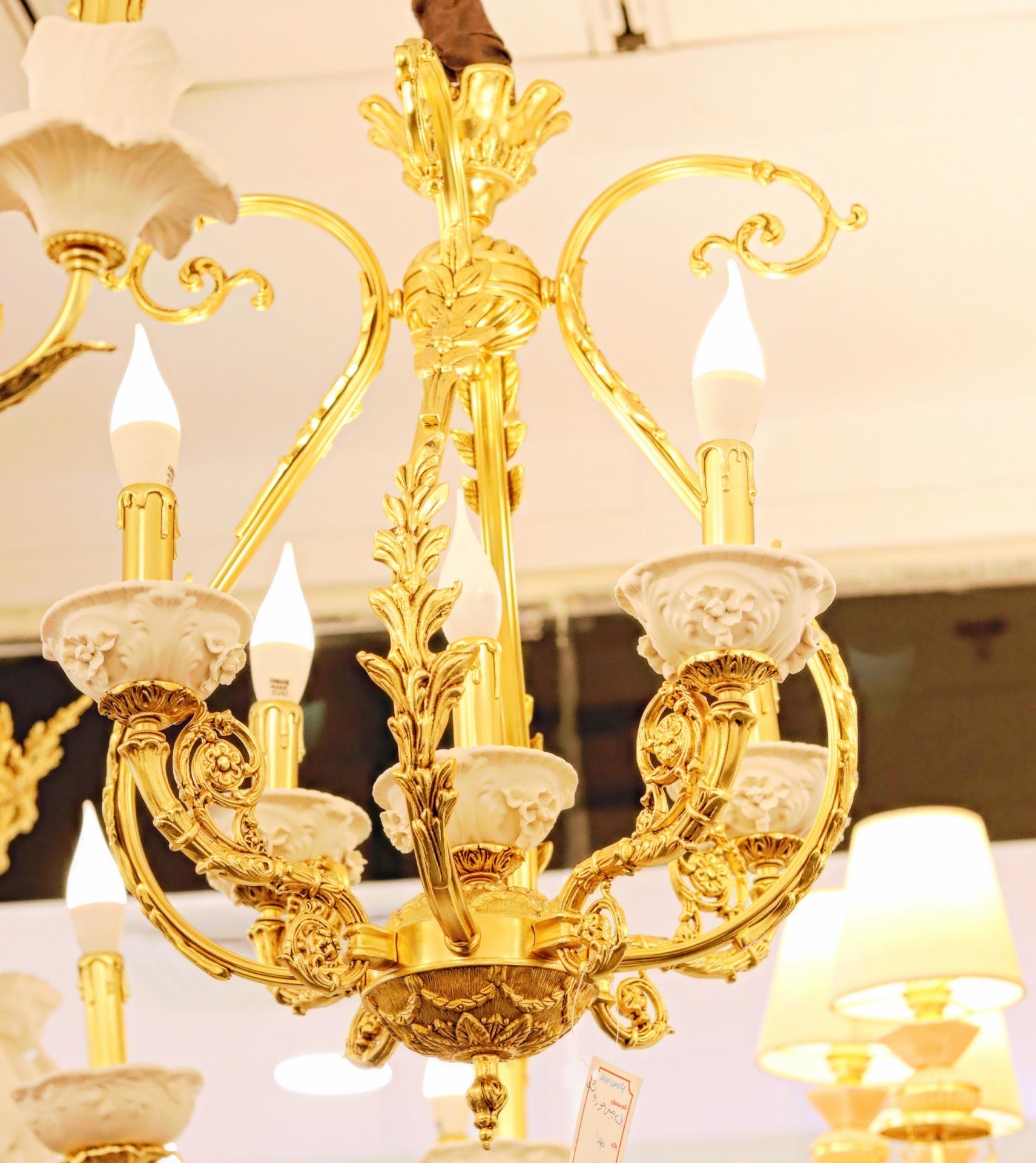 عکس لوستر پارس برنز 