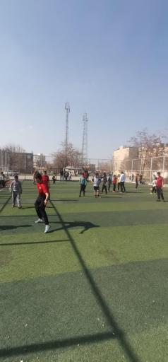 عکس زمین چمن فوتبال بوستان شهید مدنی 