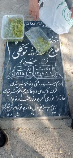 عکس مزار اسدالله توکلی
