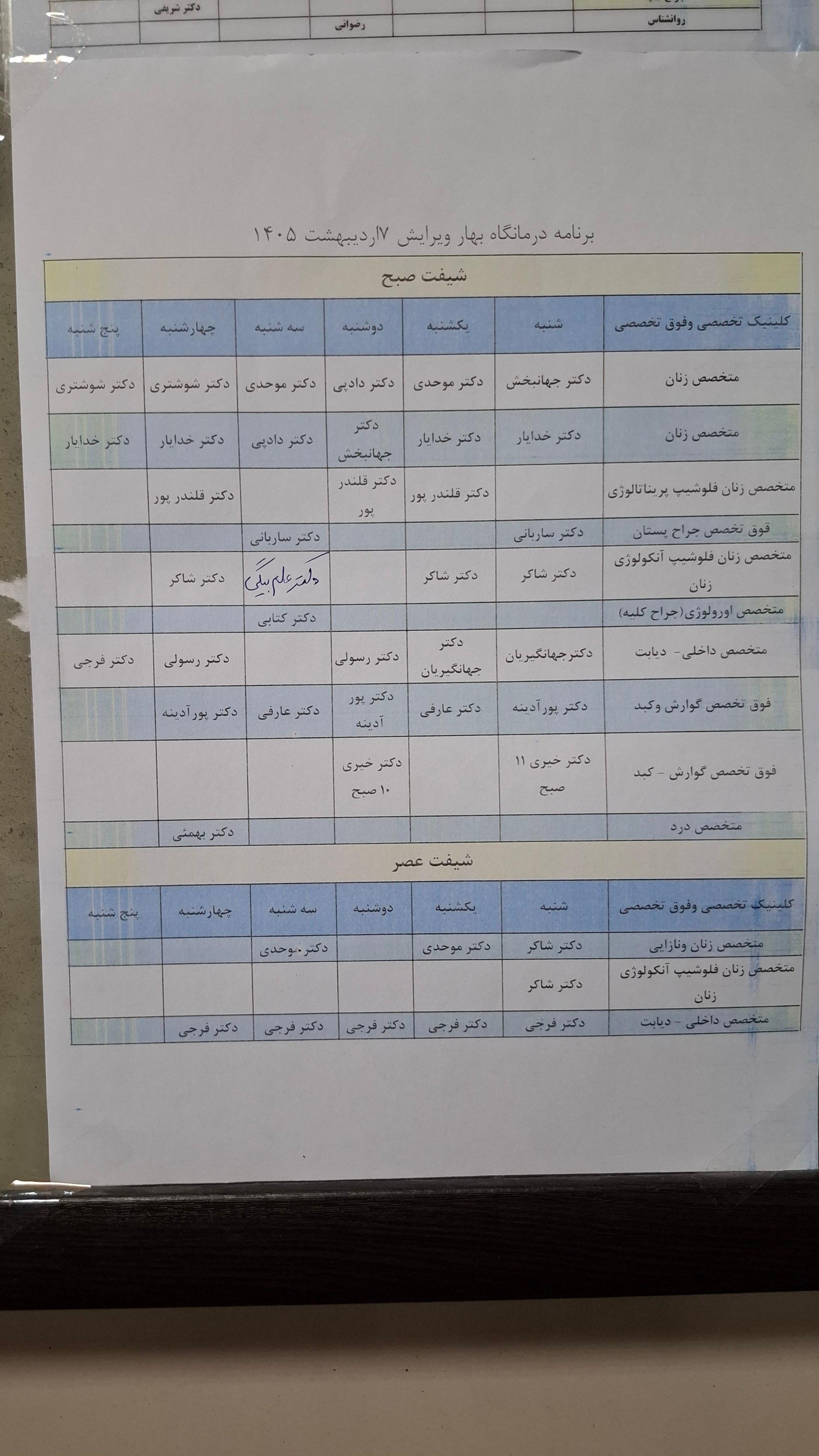 عکس بیمارستان بهارلو