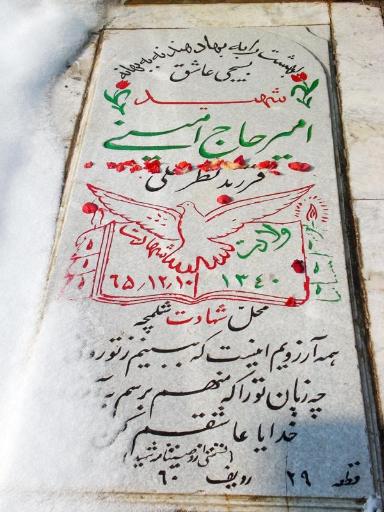 عکس مزار شهید امیر حاج امینی