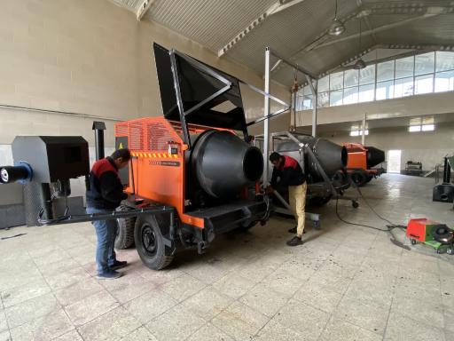 عکس کارخانه تولید دستگاه بازیافت آسفالت سیار آرازماشین