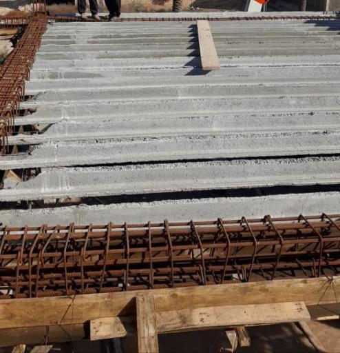 عکس کارگاه تولید واجرای سقف های تیرچه بلوک