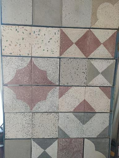 عکس بلوک زنی و موزاییک زنی برادران شمسی