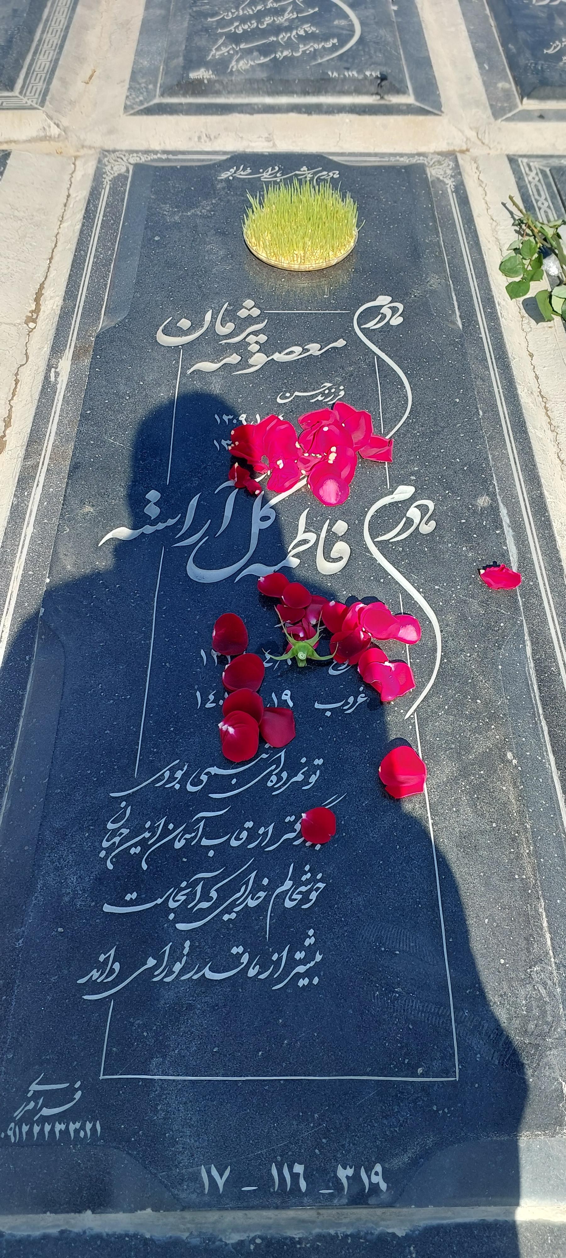 عکس مزار فاطمه گل آراسته