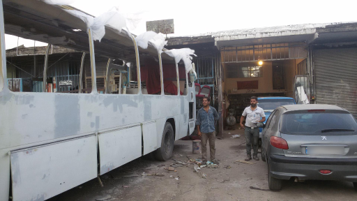 عکس اتاق سازی اتوبوس نوین